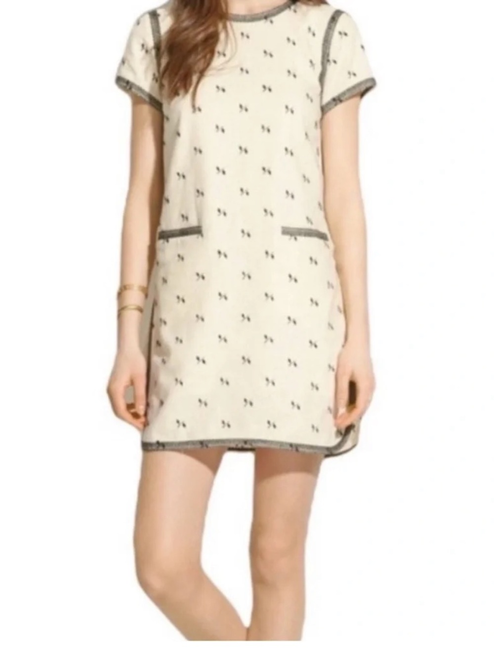Madewell Shift Dress with Embroidered Detail
